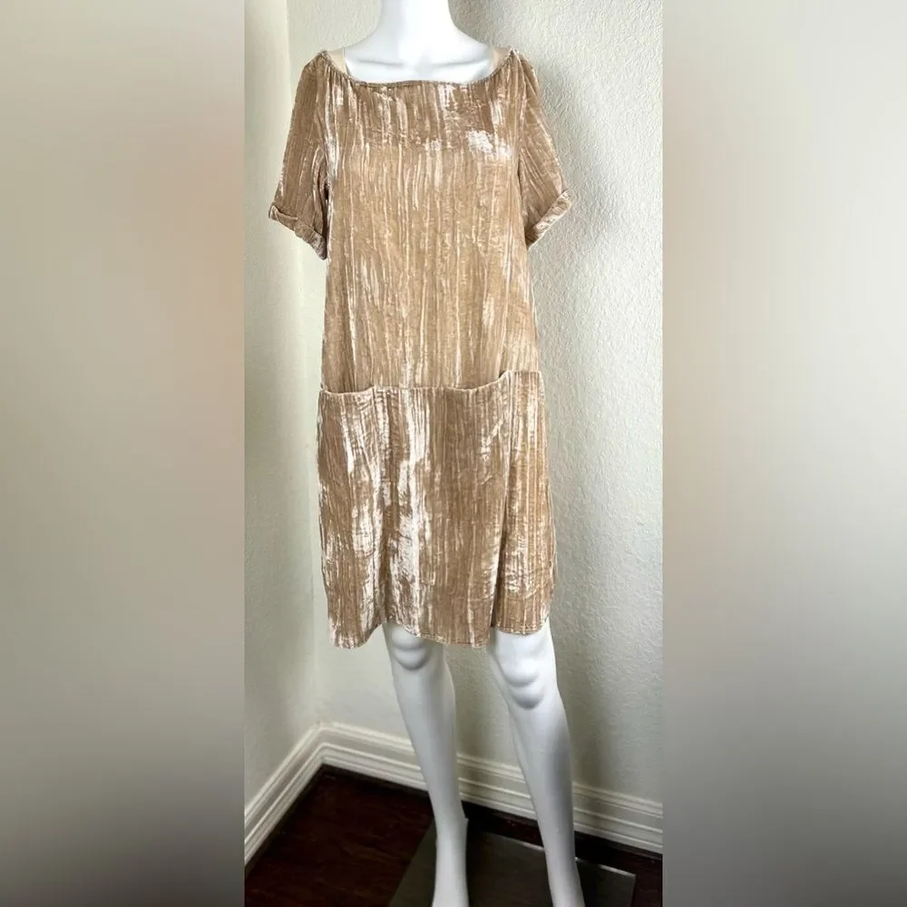 Anthropologie Floreat Crushed Velvet Dress